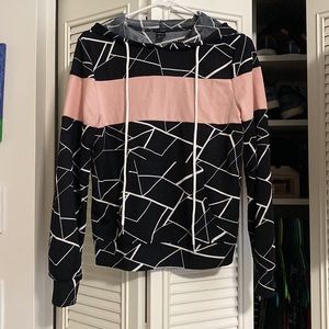 Shein light pink line abstract hoodie never worn